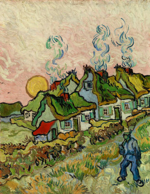 Vincent van Gogh -  Houses and Figure, 1890