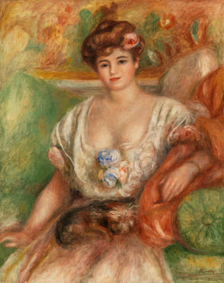 Pierre-Auguste Renoir - Portrait of Misia Sert (Jeune femme au griffon), 1907