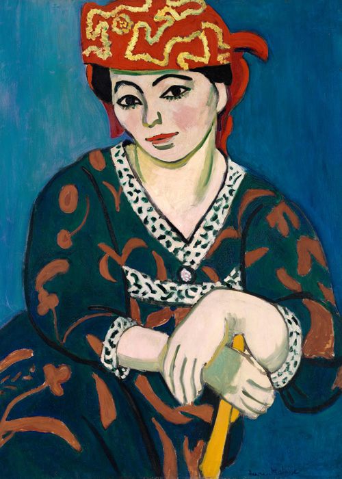 This is an image of Henri Matisse's 'Red Madras Headdress (Le Madras rouge)', 1907
