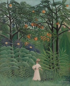 Henri Rousseau - Woman Walking in an Exotic Forest (Femme se promenant dans une forêt exotique), 1905