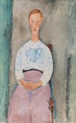 Amedeo Modigliani - Girl with a Polka-Dot Blouse (Jeune fille au corsage à pois), 1919