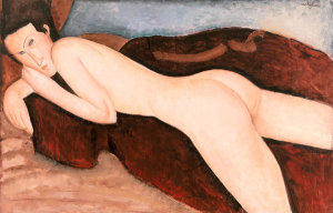 Amedeo Modigliani - Reclining Nude from the Back (Nu couché de dos), 1917