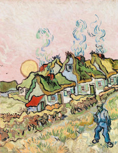 Vincent van Gogh -  Houses and Figure, 1890