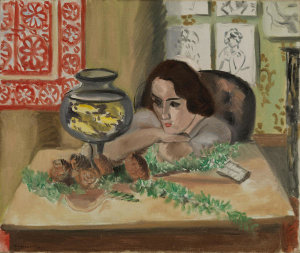 Henri Matisse - Young Woman before an Aquarium (Jeune fille devant un aquarium), 1921–1922