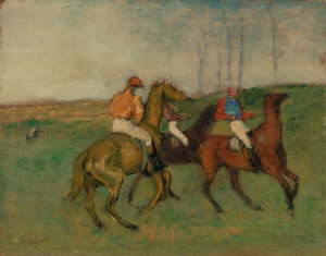 Edgar Degas - Jockeys and Race Horses, c. 1890–1895