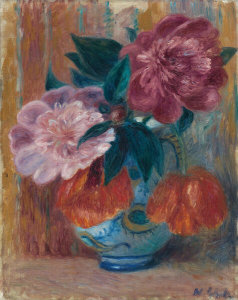 William Glackens - Tulips and Peonies in Pitcher, c. 1914–1915