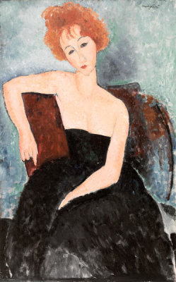 Amedeo Modigliani - Redheaded Girl in Evening Dress, 1918