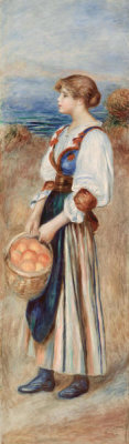 Pierre-Auguste Renoir - Girl with Basket of Oranges (Marchande d'oranges), c. 1890