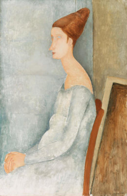 Amedeo Modigliani - Portrait of Jeanne Hébuterne (Portrait de Jeanne Hébuterne), 1918