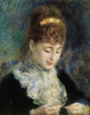 Pierre-Auguste Renoir - Woman Crocheting (Femme faisant du crochet), c. 1877