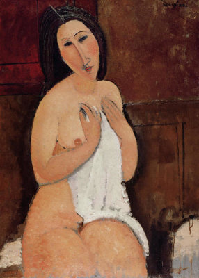 Amedeo Modigliani - Seated Nude with a Shirt, 1917