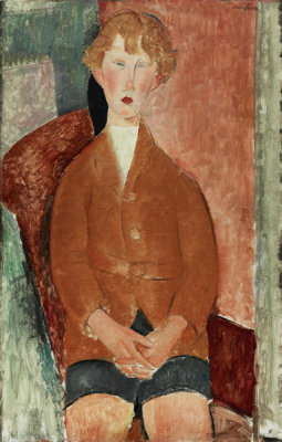 Amedeo Modigliani - Boy in Short Pants, c. 1918