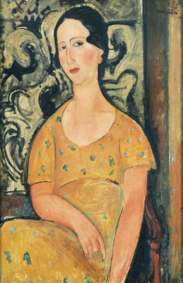 Amedeo Modigliani - Young Woman in a Yellow Dress (Renée Modot), 1918