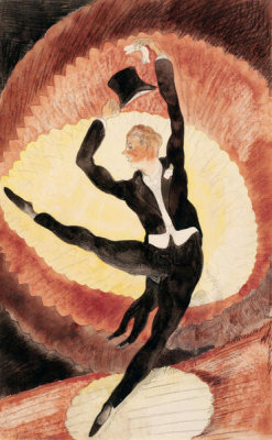 Charles Demuth - In Vaudeville: Acrobatic Male Dancer with Top Hat, 1920