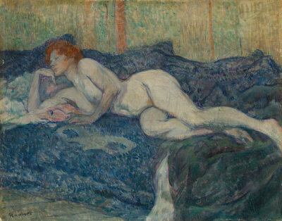 Henri de Toulouse-Lautrec - Nude Lying on a Couch, 1897