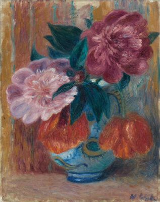 William Glackens - Tulips and Peonies in Pitcher, c. 1914–1915