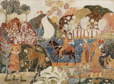 Charles Prendergast - Two Figures on a Mule, c. 1917–1920